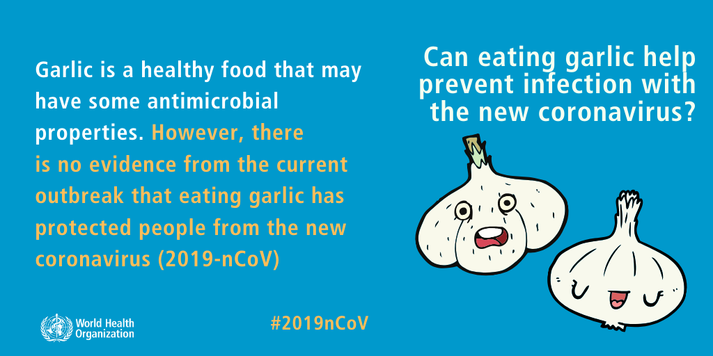 garlic doesn't protect from coronavirus