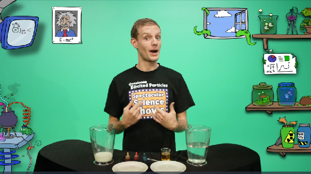 CHEMICAL REACTION: Make a swirling rainbow of colour from milk