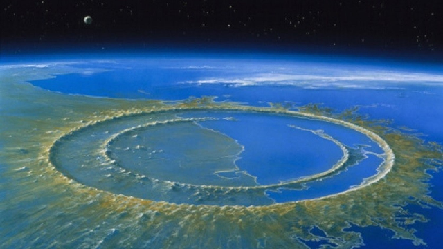 The rocks below a famous crater